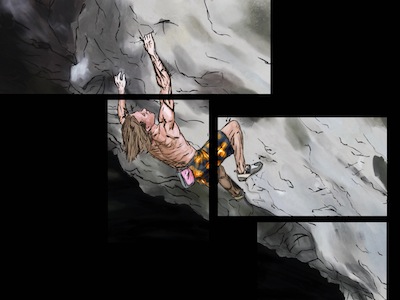 Eric Phillips Rendering of TF Kauai Bouldering Shot